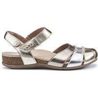 Hotter Sandals Leather Standard Denali - Metallic Multi-Le