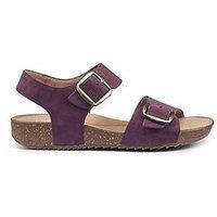 Hotter Sandals Nubuck Standard Tourist Ii - Damson-Nb