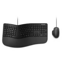 Microsoft Ergonomic Desktop Wired German Keyboard & Mouse Set - Black