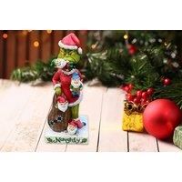 Charming Grinch Inspired Gnome Festive Decoration