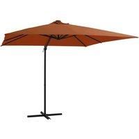 Cantilever Umbrella with LED lights Terracotta 250x250 cm