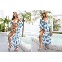 Sexy Cardigan Sunscreen Swim Dress Deal - Black