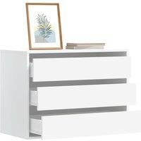 Corner Chest of Drawers White 80x41x58 cm Engineered Wood