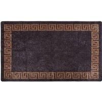 Rug Washable Black and Gold 120x170 cm Anti Slip