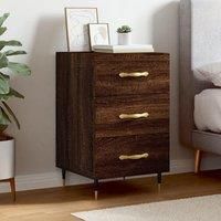 Bedside Cabinet Brown Oak 40x40x66 cm Engineered Wood