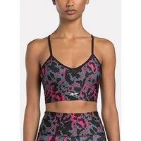 Reebok Womens Training Id Train All Over Print Low Support Sports Bra - Multi