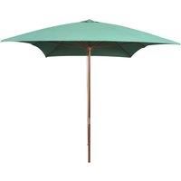 Parasol 200x300 cm Wooden Pole Green