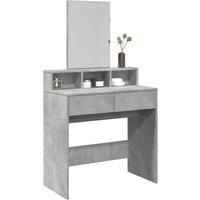 Dressing Table with Mirror Concrete Grey 80x41x144.5 cm