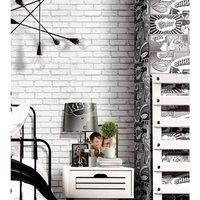 Noordwand Urban Friends & Coffee Wallpaper Bricks Grey and White