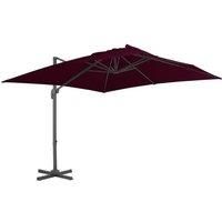 Cantilever Umbrella with Aluminium Pole Bordeaux Red 300x300 cm