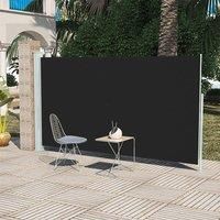 Patio Terrace Side awning 160 x 300 cm Black