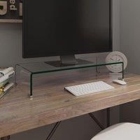 TV Stand/Monitor Riser Glass Clear 70x30x13 cm