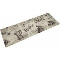 Kitchen Rug Washable Coffee Grey 60x180 cm Velvet