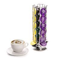 Dolce Gusto Pod Holder 24pc Rotating Coffee Capsule Revolving Stand Chrome