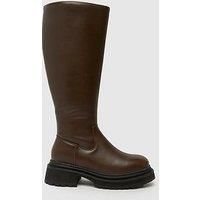 Schuh Wide Fit Delma Knee High Boot - Brown