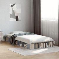 Bed Frame without Mattress Concrete Grey 90x190 cm Single