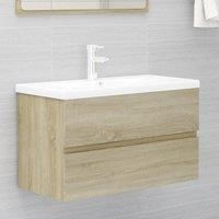 Sink Cabinet Sonoma Oak 80x38.5x45 cm Engineered Wood