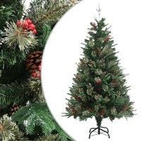 Christmas Tree with Pine Cones Green 150 cm PVC&PE