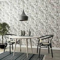 Noordwand Topchic Wallpaper Monkey Jungle Leaves Grey and Black