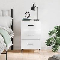 Bedside Cabinet High Gloss White 40x40x66 cm Engineered Wood