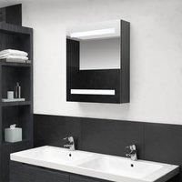 LED Bathroom Mirror Cabinet Grey 50x14x60 cm