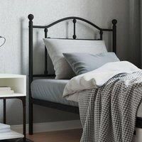 Metal Headboard Black 80 cm