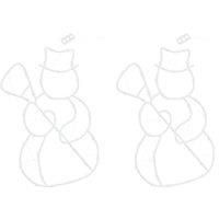 Christmas Lights Snowman Silhouette 2 pcs 35 LEDs Warm White