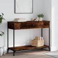 Console Table Smoked Oak 100x34.5x75 cm Engineered Wood