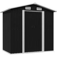 Garden Storage Shed Anthracite Steel 204x132x186 cm