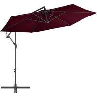 Cantilever Umbrella with Aluminium Pole Bordeaux Red 300 cm