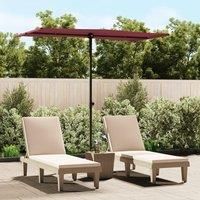 Outdoor Parasol with Aluminium Pole 180x110 cm Bordeaux Red