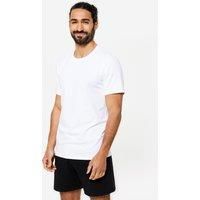 Second Life - Men's Fitness T-shirt 100 Sportee - White - Fair