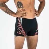 Second Life - Men's Swimming Boxers Arena Black Red - Very Good