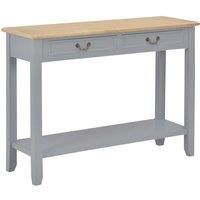 Console Table Grey 110x35x80 cm Wood