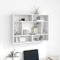 Wall Shelf White 75x16x55 cm Engineered Wood