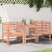 Garden Chairs 2 pcs 61.5x53x71 cm Solid Wood Douglas