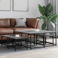 Nesting Coffee Tables 5 pcs Grey Sonoma Engineered Wood