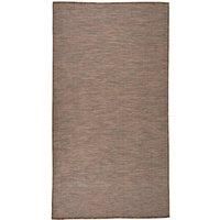 Outdoor Flatweave Rug 80x150 cm Brown