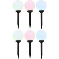 Outdoor Solar Lamps 6 pcs LED Spherical 20 cm RGB