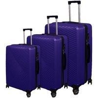 Lightweight Rose Gold Hard Shell ABS Suitcase Set Luggage Travel Trolley Set of 3 Cabin Cases