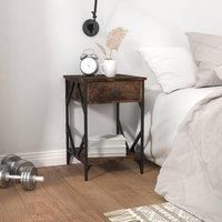 Bedside Cabinet Smoked Oak 40x42x60 cm Engineered Wood