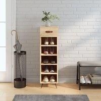 Shoe Cabinet Sonoma Oak 30x35x105 cm Engineered Wood