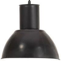 Hanging Lamp 25 W Black Round 28.5 cm E27