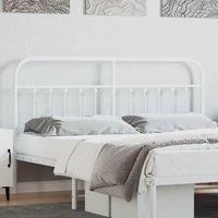 Metal Headboard White 160 cm