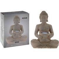 ProGarden Poly-stone Buddha with Solar Light