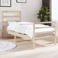 Bed Frame Solid Wood Pine 90x190 cm Single