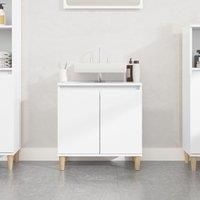 Sink Cabinet High Gloss White 58x33x60 cm Engineered Wood