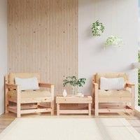 Garden Chairs 2 pcs Solid Wood Pine