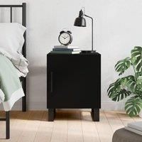 Bedside Cabinet Black 40x40x50 cm Engineered Wood