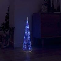 Acrylic Decorative Pyramid LED Light Cone Blue 60 cm